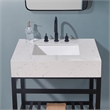 30. in Stone effects Vanity Top in Aosta White Apron with White Sink