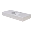 48. in Stone effects Vanity Top in Aosta White Apron with White Sink