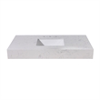 48. in Stone effects Vanity Top in Aosta White Apron with White Sink