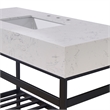 48. in Stone effects Vanity Top in Aosta White Apron with White Sink