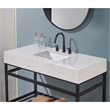 48. in Stone effects Vanity Top in Aosta White Apron with White Sink