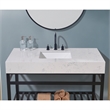 48. in Stone effects Vanity Top in Aosta White Apron with White Sink