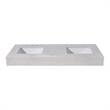 60. in Stone effects Vanity Top in Aosta White Apron with White Sink