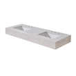 60. in Stone effects Vanity Top in Aosta White Apron with White Sink