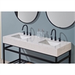 60. in Stone effects Vanity Top in Aosta White Apron with White Sink