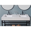 60. in Stone effects Vanity Top in Aosta White Apron with White Sink