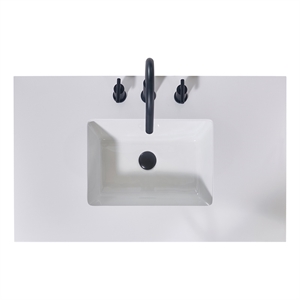 Altair Design 36&quot Stone Effects Vanity Top in Snow White Apron with White Sink