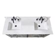 61. in Stone effects Vanity Top in Aosta White with Double White Sink