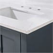 61. in Stone effects Vanity Top in Aosta White with Double White Sink