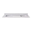 73. in Stone effects Vanity Top in Aosta White with White Sink
