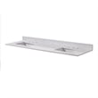 73. in Stone effects Vanity Top in Aosta White with White Sink