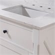 73. in Stone effects Vanity Top in Aosta White with White Sink