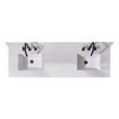 73. in Stone effects Vanity Top in Aosta White with White Sink