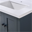 61. in Composite Stone Vanity Top in Snow White with Double White Sink