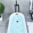 Gnosall Double Handle Floor Mounted Tub Filler with Handshower in Matte Black
