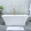 Campia Single Handle Floor Mounted Tub Filler with Handshower in Brushed Gold