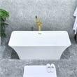 Campia Single Handle Floor Mounted Tub Filler with Handshower in Brushed Gold