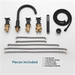 Sorlia Cross Handles Deck-Mount Roman Tub Faucet in Matte Black with Handshower