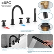 Sorlia Cross Handles Deck-Mount Roman Tub Faucet in Matte Black with Handshower