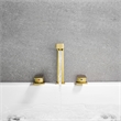 Calden Double Handle Deck-Mount Widespread Roman Tub Faucet in Brushed Gold