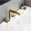 Calden Double Handle Deck-Mount Widespread Roman Tub Faucet in Brushed Gold