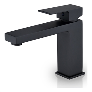 Aalst Single Hole Single Handle Bathroom Faucet in Matte Black