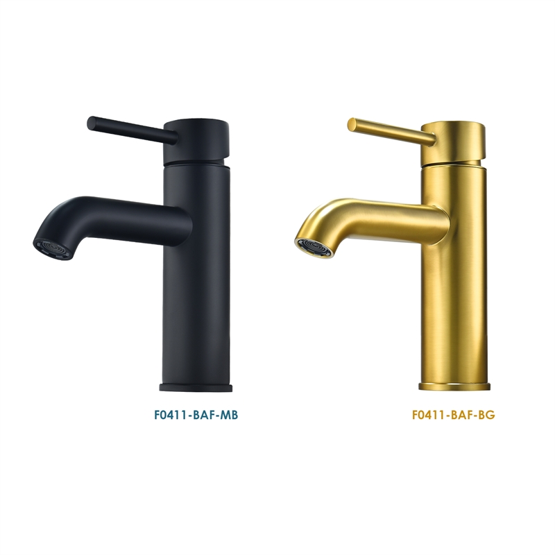 Tubize Single Hole Single-Handle Bathroom Faucet in Brushed Gold