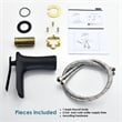 Mayen Single Hole Single-Handle Waterfall Bathroom Faucet in Matte Black