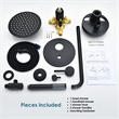 Herne Complete Shower System in Matte Black with 8 In. Round Rain Shower Head