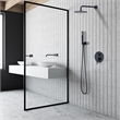 Herne Complete Shower System in Matte Black with 8 In. Round Rain Shower Head