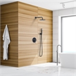Herne Complete Shower System in Matte Black with 8 In. Round Rain Shower Head