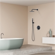 Herne Complete Shower System in Matte Black with 8 In. Round Rain Shower Head