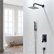 Raeren Complete Shower System in Matte Black with 8 In. Square Rain Shower Head