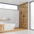 Raeren Complete Shower System in Matte Black with 8 In. Square Rain Shower Head