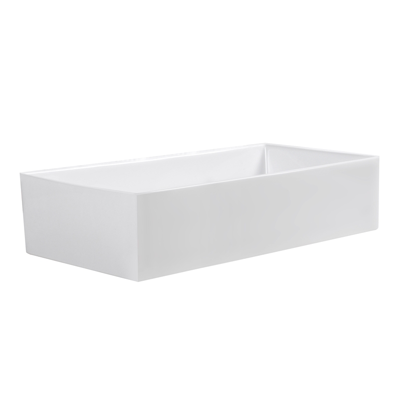 Kosula Glossy White Ceramic Rectangular 36