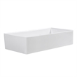 Kosula Glossy White Ceramic Rectangular 36