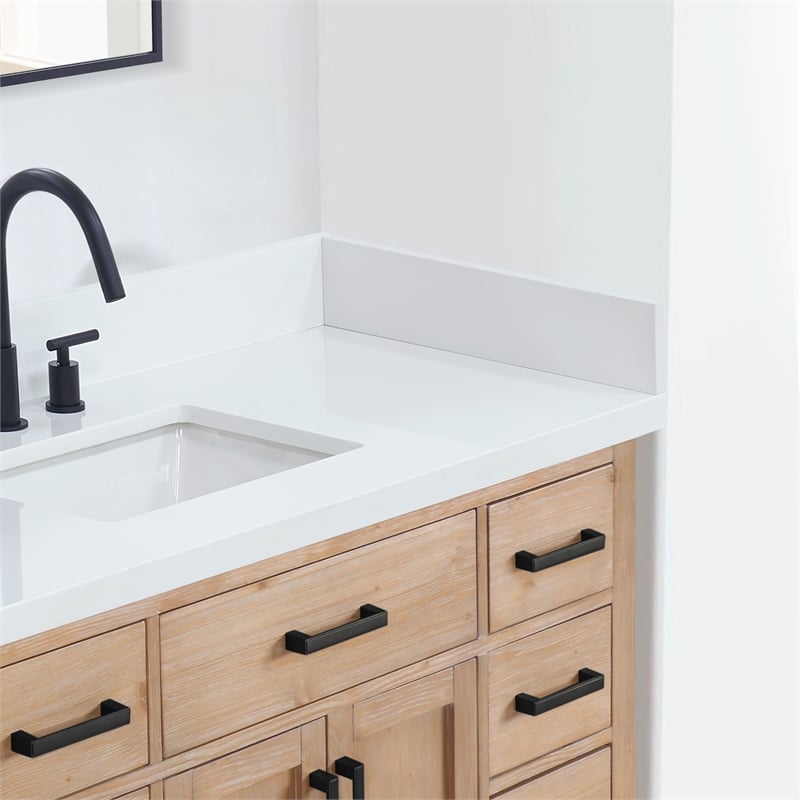 Altair Design 21 in.W Engineered Stone Vanity Sidesplash in Snow White