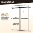 Belizzi By Pass Frameless Exposed Roller Shower Door with Clear Glass