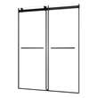Belizzi By Pass Frameless Exposed Roller Shower Door with Clear Glass
