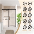 Belizzi By Pass Frameless Exposed Roller Shower Door with Clear Glass