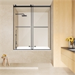 Belizzi By Pass Frameless Exposed Roller Tub Door with Clear Glass