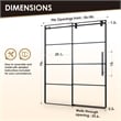 Sankiz Single Sliding Frameless Shower Door with Clear Glass