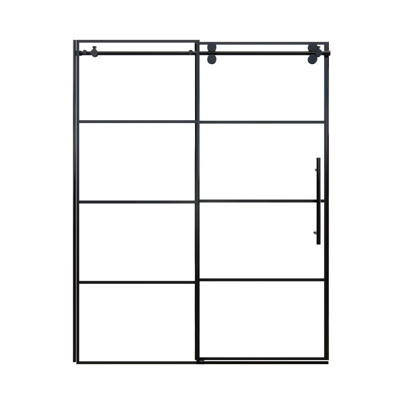 Sankiz Single Sliding Frameless Shower Door with Clear Glass