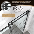 Sankiz Single Sliding Frameless Shower Door with Clear Glass