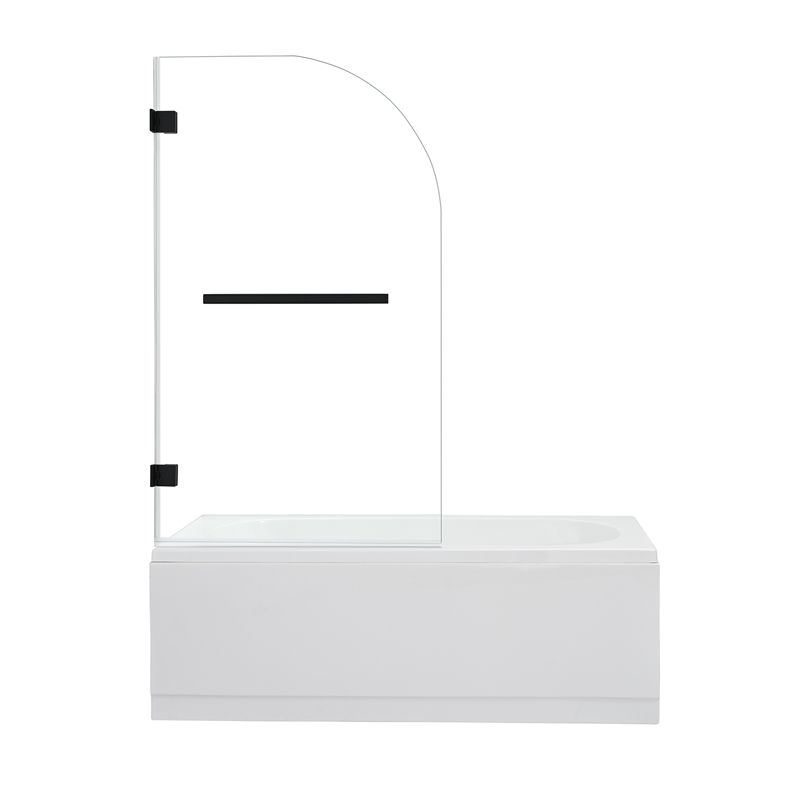 Alvise Frameless Hinged Tub Door with Clear Glass