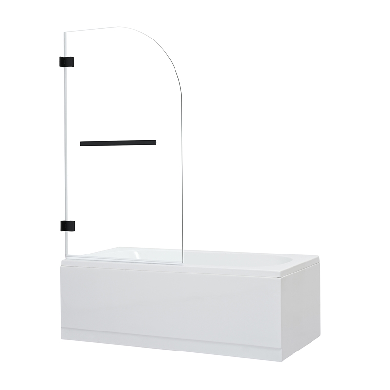 Alvise Frameless Hinged Tub Door with Clear Glass