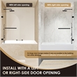 Alvise Frameless Hinged Tub Door with Clear Glass