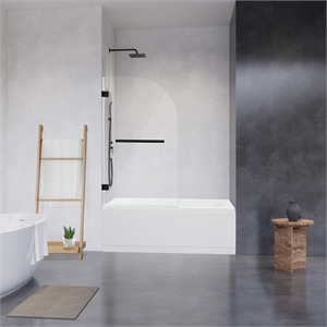 Alvise Frameless Hinged Tub Door with Clear Glass