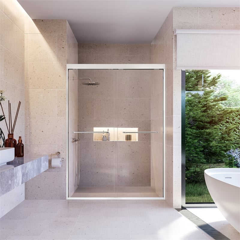 Ennis By Pass Framed Shower Door with Clear Glass