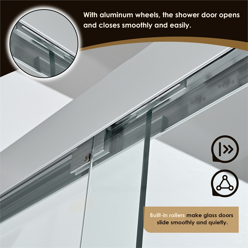 Ennis By Pass Framed Shower Door with Clear Glass